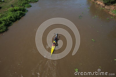 Canoe Race Rapids Action Editorial Stock Photo