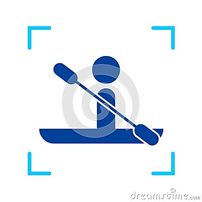 Canoeing icon design Vector Illustration