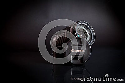 Canon EF-S 18-135mm IS STM 3.5-5.6 zoom lense Editorial Stock Photo
