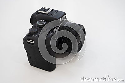 Canon R10 camera with 18-45mm focal length lens Editorial Stock Photo