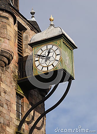 Canongate Tolbooth Clock Stock Photo
