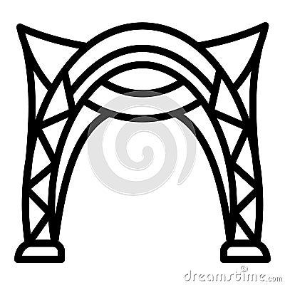 Canopy icon, outline style Vector Illustration