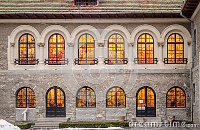 Cantacuzino Castle, Busteni, Romania - Details Stock Photo