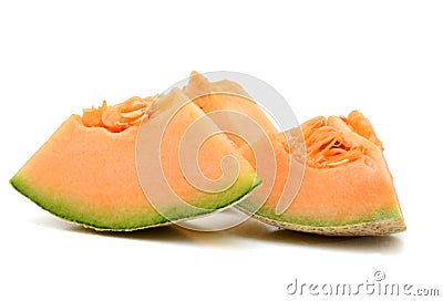Cantaloupe slices Stock Photo