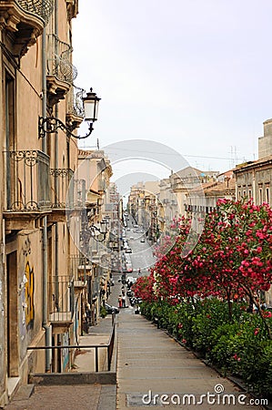 Catania street scene Stock Photo