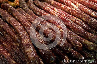 Cantonese style sausage Stock Photo