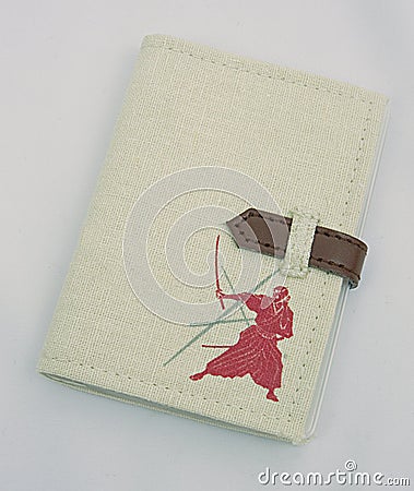 Canvas credit card wallet. Stock Photo