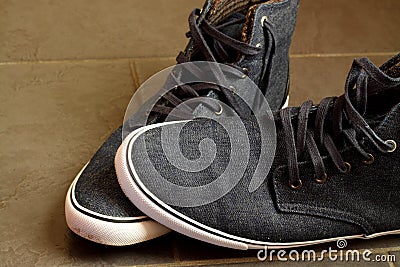 Canvas shoes B Stock Photo