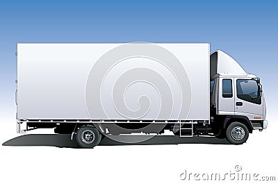 Canvas Sided Truck Vector Illustration