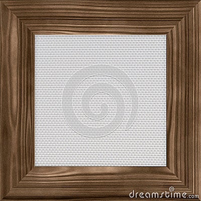 Canvas in a wooden frame Stock Photo