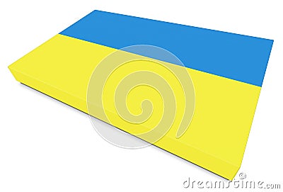 Canvas Wraps template Ukrainian flag for presentation layouts and design. 3D rendering Stock Photo