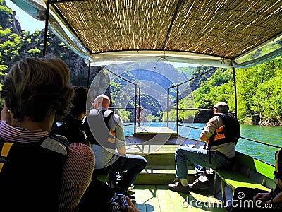 Canyon boat ride in spring Editorial Stock Photo