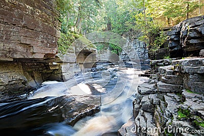 Canyon Falls, Sturgeon River, Michigan Stock Photo