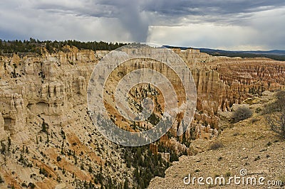 Canyon and hoodoos of Fairyland Point Stock Photo