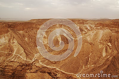 The canyon in Judaean Desert, Israel Stock Photo