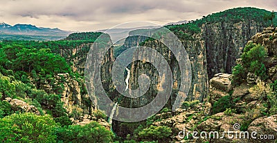 Canyon landscape from Manvgat, Antalya,Turkey. Tazi Canyon, Bilgelik Vadisi Stock Photo