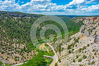 Canyon of Lobos river viewed from La Galiana viewpoint, Spain Stock Photo