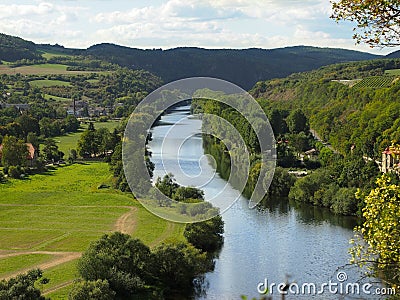 Canyon of river Berounka Stock Photo