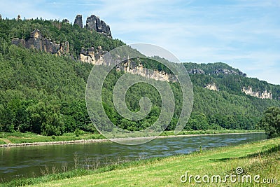 Canyon river Elbe, Germany, Europe Stock Photo