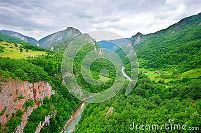 Canyon of the river Tara in Montenegro Stock Photo