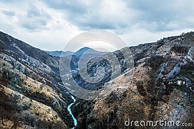 The canyon of Tara river (Kanjon rijeke Tare) in Montenegro Stock Photo