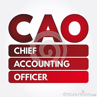 CAO - Chief Accounting Officer acronym Stock Photo