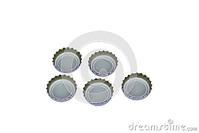 5 Cap beer Stock Photo