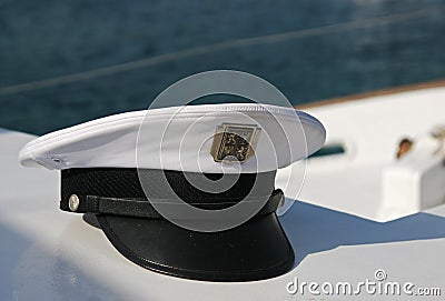 Cap of captain Stock Photo