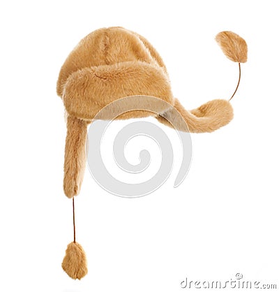 Cap with ear flaps Stock Photo