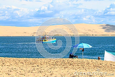 View from Cap Ferret upon Dune du Pilat, France Editorial Stock Photo