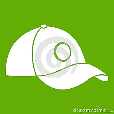 Cap icon green Vector Illustration