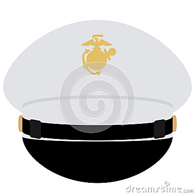 Cap officer of the US Navy Vector Illustration