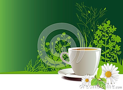 Cap of tea. Vector Illustration