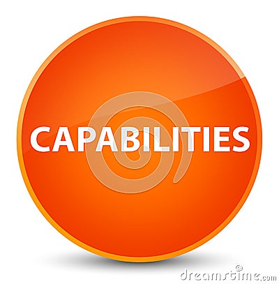 Capabilities elegant orange round button Cartoon Illustration