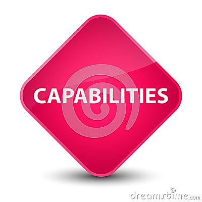 Capabilities elegant pink diamond button Cartoon Illustration