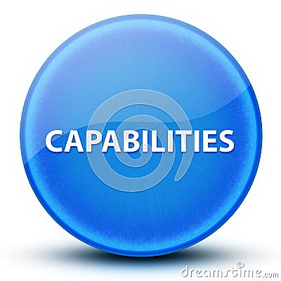 Capabilities eyeball glossy elegant blue round button abstract Cartoon Illustration