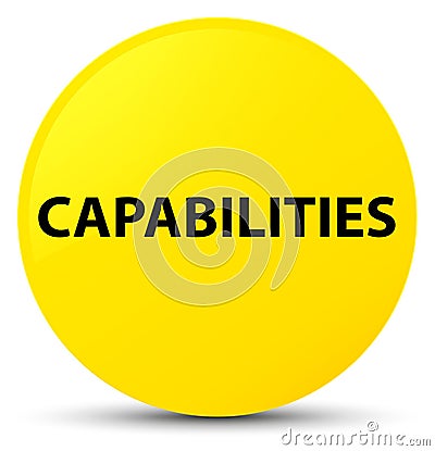 Capabilities yellow round button Cartoon Illustration