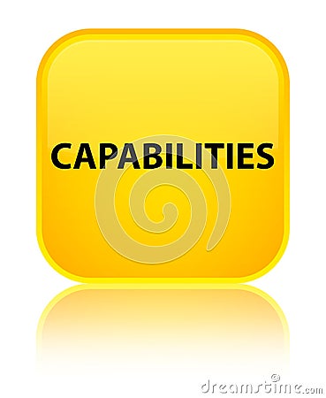 Capabilities special yellow square button Cartoon Illustration