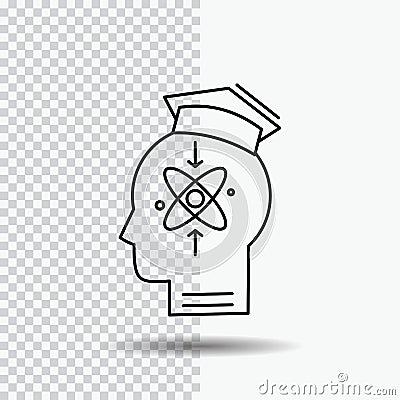 capability, head, human, knowledge, skill Line Icon on Transparent Background. Black Icon Vector Illustration Vector Illustration