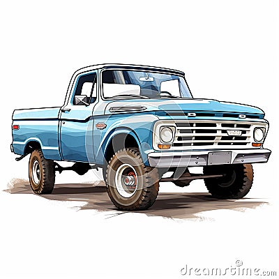 Capable Pickup Truck in OffRoad and OnRoad Use Stock Photo