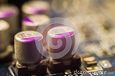 Capacitors Stock Photo