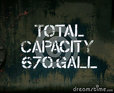 Capacity 670 gall Stock Photo