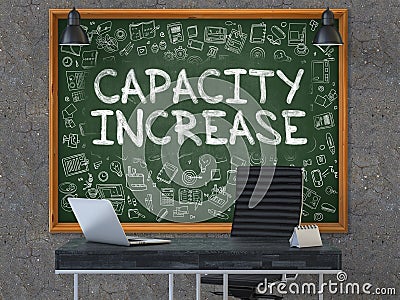 Capacity Increase - Hand Drawn on Green Chalkboard. Stock Photo