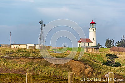 Cape Blanco Lighthouse at Pacific coast, built in 1870 Stock Photo
