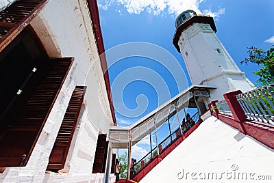 Cape Bojeador Lighthouse, Burgos, Ilocos Norte, Philippines Editorial Stock Photo