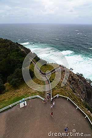 Panorama from the lighthouse. Cape Byron. New South Wales. Australia Editorial Stock Photo
