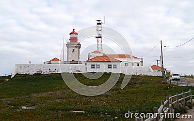 Cabo da Roca - westernmost point of continental Europe - Monuments and Lighthouse, Portugal Stock Photo