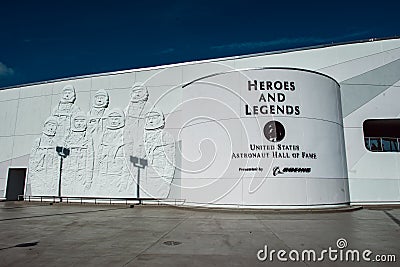 Cape Canaveral, Florida - August 13, 2018: Heroes and Legends Astronaut Hall of Fame at NASA Kennedy Space Center Editorial Stock Photo