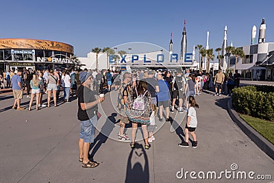 CAPE CANAVERAL, FLORIDA - 15 MARCH 2024. Entry to NASA's Kennedy Space Center CAPE CANAVERAL, FLORIDA Editorial Stock Photo