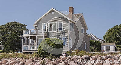 Cape Cod Home Stock Photo